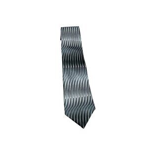 Arrow Mens Black Gray Patterned Tie Imported Silk Made In USA